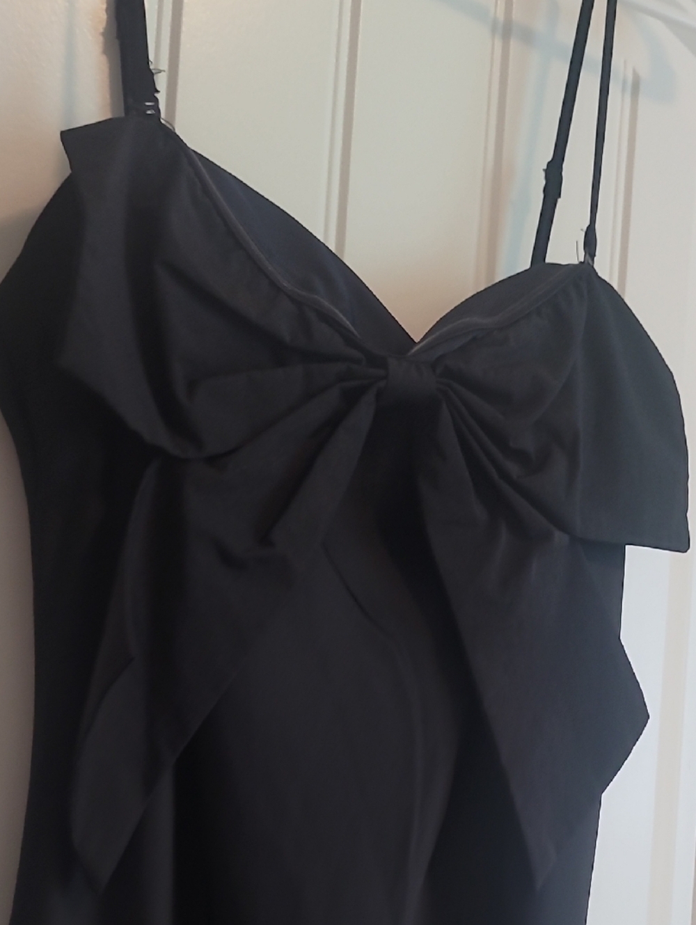 a new day Black Strapless Slip Dress with Front Bow